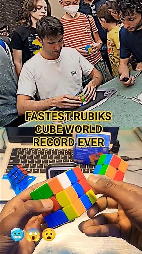 Rubik’s Cube World Record Solve 😱 | Fastest Rubik’s Cube Solve Ever | #shorts