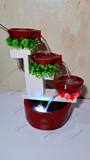Our most selling fountain ⛲ . . . #fountain #waterfountain #watetfall #miniwaterfalls #miniwaterfountain #indoor #indoorwaterfountain #homedecor #decoration #concrete #concretedesign #craftideas #craftworld #interiordesign | Craft world