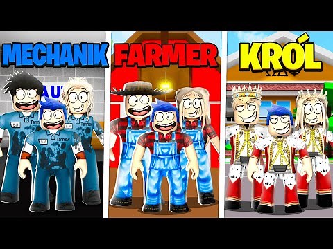 RODZINA MECHANIKÓW VS RODZINA FARMERÓW VS RODZINA KRÓLÓW w BrookHaven RP! 🧰👨‍🌾👑 (Roblox)