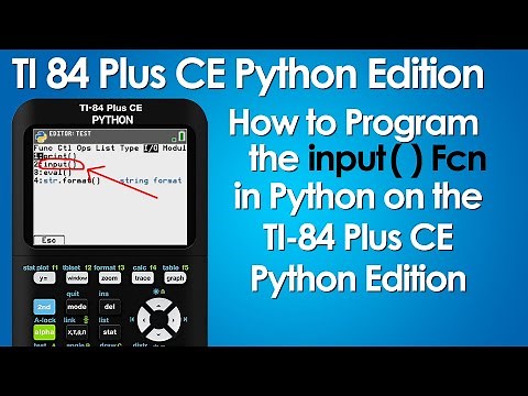 How to Program the Input Function in Python TI 84 Plus CE Python Edition