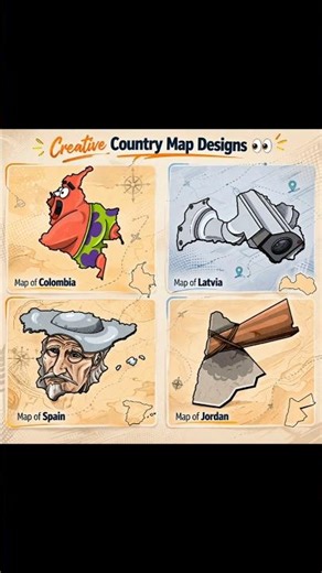 Funny and Creative Country Map Designs 👀