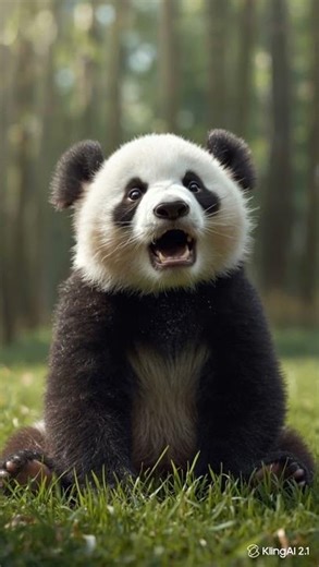 Baby Panda nießt,A baby panda sneezes and surprises its mom!#panda #pandababy #sneezingpanda#funny