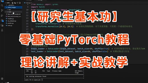 【研究生基本功】半小时速通PyTorch！逐行实现代码，零基础教程！！ -人工智能/机器学习/深度学习