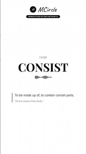 Learn English: What is Consist? | Vocabulary Shorts