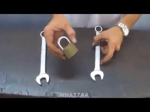 how to break a padlock with a spanner