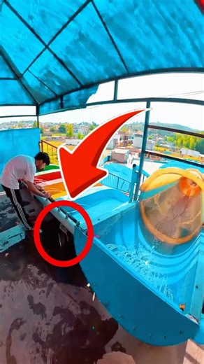 Why You NEVER Turn Off The Water On A Slide! 😱 #viral #shorts