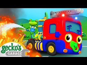 Brave Baby Fire Truck!!｜Gecko's Garage｜Funny Cartoon For Kids｜Learning Videos For Toddlers