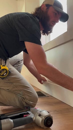Finishing Baseboards with a Buddy | Home DIY Construction