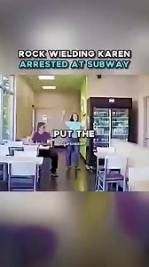 74K views · 1.7K reactions | Rock Wielding Karen ARRESTED At Subway | Clip Sheriff | Facebook