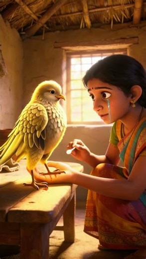 This golden big bird and the injured little bird #ai #aishorts #aivideo #video