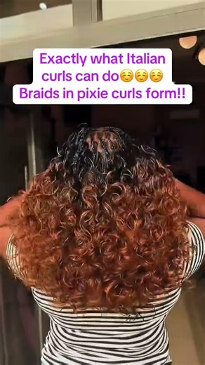 Hairstyle for Italian curls!! #braids #italiancurls