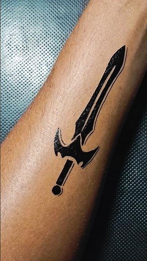 Sword 🗡 Tattoo Unique Design Idea with Pen | Hand Tattoo Drawing........ #tattoo #art #drawing #ink