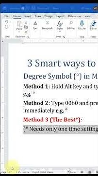 The smartest ways to type degree symbol in Ms Word [2022]