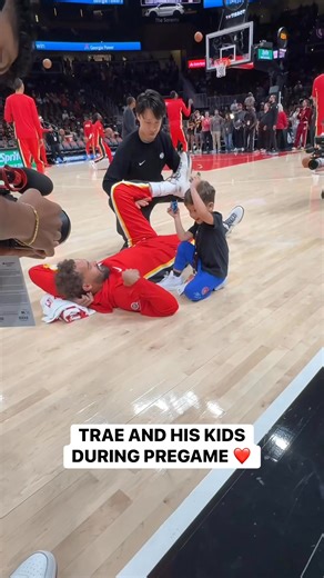 796K views · 6.9K reactions | Trae Young sharing a wholesome pregame moment with his kids! ❤️ TOR-ATL • LIVE on NBA League Pass ➡️ https://www.nba.com/how-to-watch-game-redirect/0022500082?platform=Facebook&surface=Post | NBA | Facebook