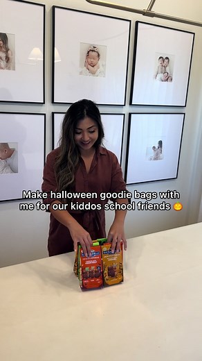 Halloween Goodie Bag idea for our TK & 2nd grader school friends! When I saw these cute @Ghirardelli Chocolate Company pumpkin shaped milk chocolates I thought it was the perfect Halloween chocolate candy for their goodie bag! Included a fun activity for their classmates to play with. Our kids always play with sand for 1-2.5 hours topped off with glow in the dark stickers. Can't wait for them to pass out these boo goodie bags at school! #GhiradelliPartner