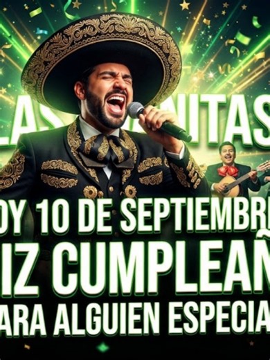 Las Mañanitas Hoy 10 de Septiembre 🎉 Feliz Cumpleaños | Canción con Mariachi. Celebra este día especial con Las Mañanitas hoy 10 de septiembre 🎉🎶. Una tradicional canción de cumpleaños con mariachi, perfecta para dedicar a familiares, amigos y seres queridos. Sorprende a esa persona especial con una hermosa serenata llena de alegría, emoción y buenos deseos. 🎂🎈🎺 Comparte este video y celebra un cumpleaños inolvidable con Las Mañanitas. ❤️ #LasMañanitas #LasMañanitas10DeSeptiembre #FelizCum