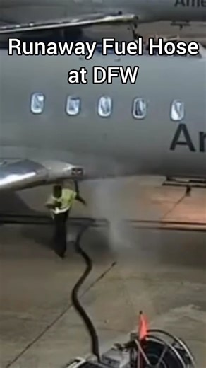 68K views · 2.4K reactions | Fuel Spill at DFW! What was supposed to be a routine refuel for an American Eagle jet turned into a slippery situation at Dallas–Fort Worth Airport on Oct 11, with jet fuel gushing like a Texas oil strike!  Lounge Member Submission #DFW #AmericanEagle #FuelSpill #AirportDrama #AvGeek #Breaking | A Fly Guy's Cabin Crew Lounge | Facebook