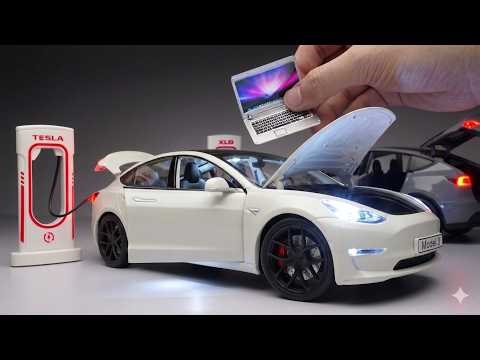 Unboxing of Tesla Model 3 🤩🤑 Diecast Model Car 1:24 Scale RP