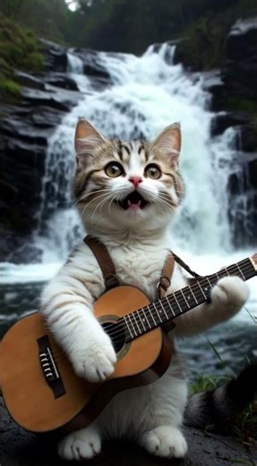 You'll Fall in Love with This Cat! 😻 The Guitarist Cat's Cover of "Love Falling"