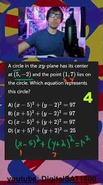 Circles (equation) -- *real* October 2025 SAT