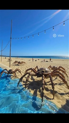 Giant Crabs Invade Our Resort! 🦀😱 (Wait for it...) #shorts #youtubeshorts #reels #mexico