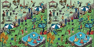 This fun spot the difference puzzle takes the average person 4 and a half minutes to solve