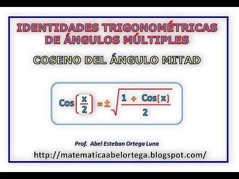 COSENO DEL ÁNGULO MITAD