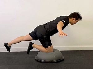 Bosu Ball Hip Airplane — Rehab Hero