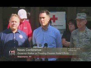 News Conference: Gov. Walker Speaks on Flooding Disaster Efforts