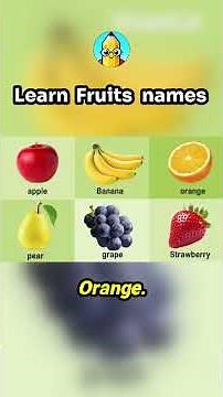 Learn First 100 Words: Fruit Names 🍎🍌🍊 Learn to Talk for Babies & Toddlers