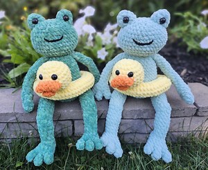 Crochet Frog in Duck Floaty Amigurumi Pattern (PDF Download) - Beginner Friendly - Etsy