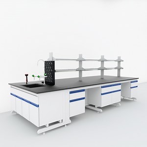 [Hot Item] C-Frame Laboratory Benches Steel Laboratory Furniture Wall Bench with Sink and Metal Lab Table