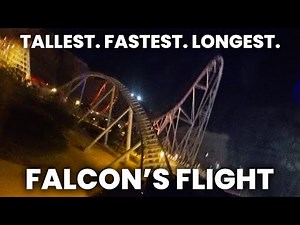Falcon's Flight Front Row Night POV | The World's Biggest Roller Coaster - Six Flags Qiddiya City