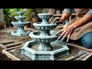 "Amazing DIY Cement Fountain – Transform Your Garden with This Easy Hack!"