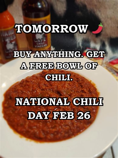 TOMORROW 🌶️ Buy anything. Get a FREE bowl of chili. National Chili Day hits Feb 26#NationalChiliDay #ChiliLovers #FoodieFinds #FreeFoodAlert #RestaurantDeals #LocalEats #FoodTok #NovaEats #springfieldva #fairfaxcountyva #LocalFavorites #NovaFamilies