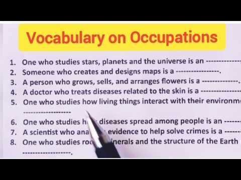 English Lesson: Advanced English Vocabulary | Guess the Occupations names | Vocabulary Quiz