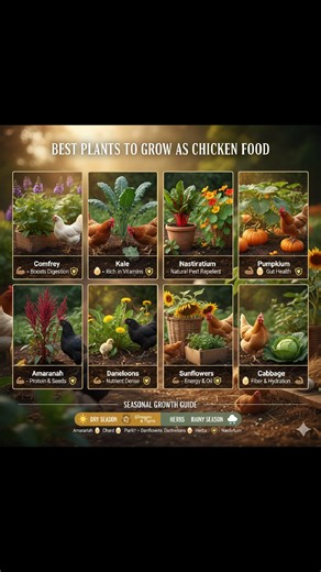 26K views · 213 reactions | BEST PLANTS TO GROW AS CHICKEN FOOD ...