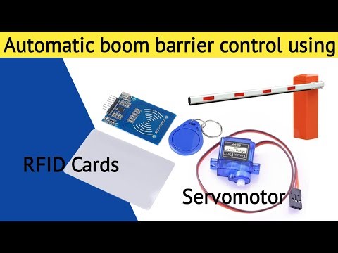 Automatic boom barrier control using rfid cards #arduinoproject