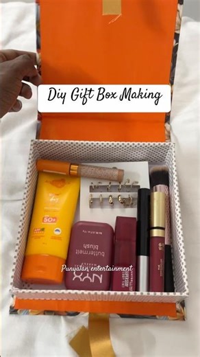 Diy Makeup Gift box making 🎁 #youtubeshorts #giftbox #makeup #make #diy #makeupkit #gifttip #asmr