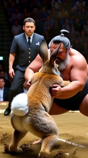 Sumo Wrestler vs Rabbit Fighter | Intense & Funny Ring Battle
