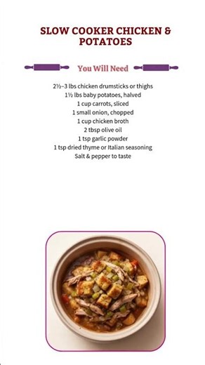 Slow Cooker Chicken & Potatoes