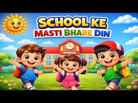 School Ke Masti Bhare Din | Fun School Rhyme Song for Kids 🎵