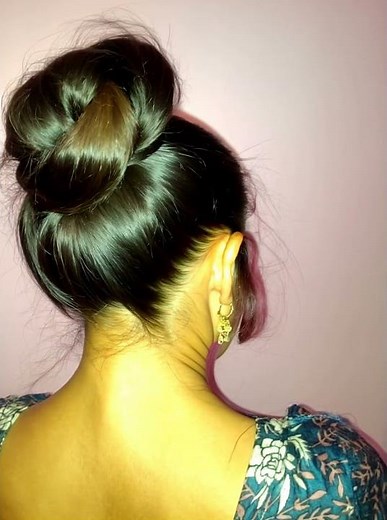 Super Glossy Knot Bun: How to Achieve a Perfect Tight & Neat Look | Ultra-Shiny Tight Knot Bun #hair