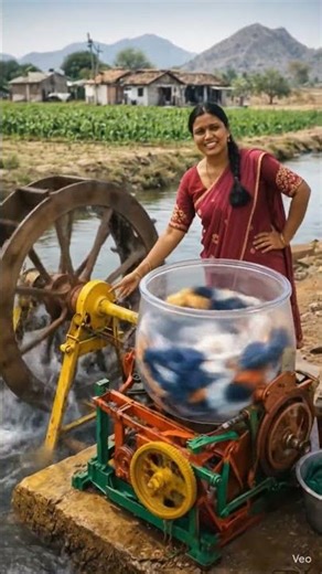 પાણીથી ચાલતી વોશિંગ મશીન 😱 | દેશી જુગાડ ટેકનોલોજી | No Electricity Washing Machine#aishorts