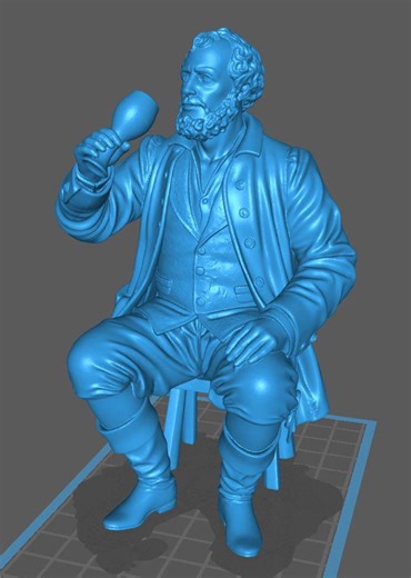 Seated Man Toasting 3D Print File - Medieval Innkeeper STL - Nativity Scene Character - Etsy