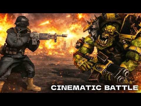 NO SURRENDER! Death Korps of Krieg vs Orks | Men of War: Warhammer 40k Mod (4K)