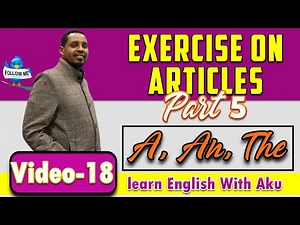 18_Exercise on Articles |Articles Part 5. #Grammar Class