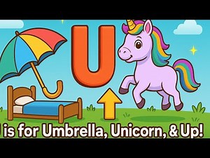 Letter U Phonics Song 🦄☔| Fun ABC Song for Kids| Phonics Song for Kindergarten & Toddlers