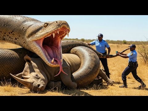 Python Wraps Around a Rhino, But This Dog's Bark Changed Everything...