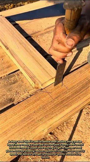 Perfect Wood Chisel Joint Technique! | Satisfying Carpentry Skills